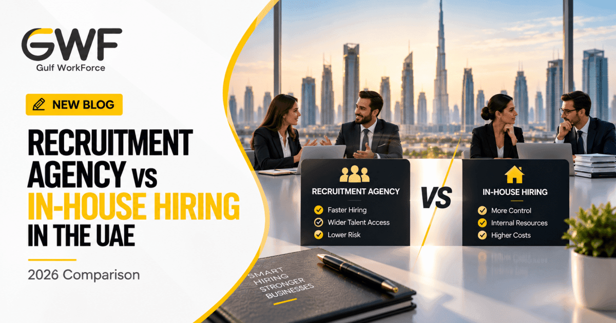 Recruitment Agency vs In-House Hiring in the UAE: An Enterprise Cost and ROI Comparison (2026)